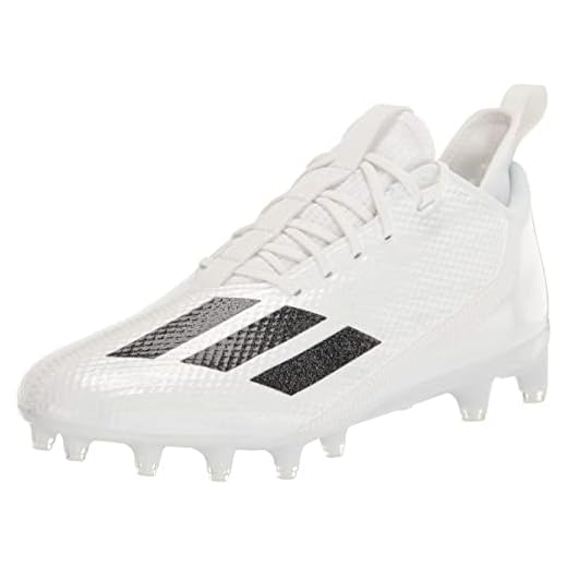 adidas Men's Adizero Scorch Football Shoe, White/Black/White, 11.5