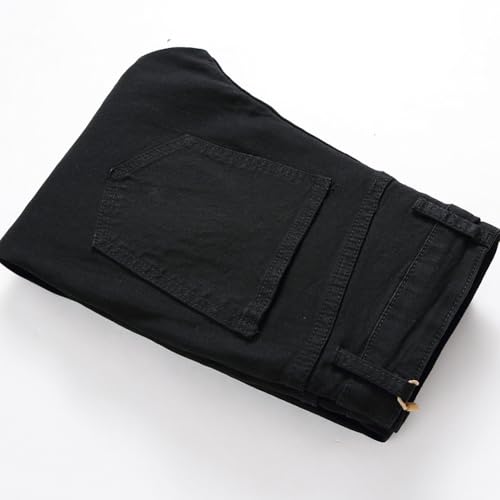 XYGJZ Men's Regular Slim Fit Jeans Ripped Distressed Destroyed Jean Rose Embroidered Pants3