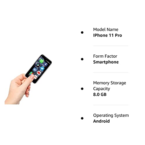 Mini Smartphone Ilight 11 Pro Max The World's Smallest 11Pro Android Mobile Phone Super Small Micro 2.5" Touch Screen Global Unlocked Great For Kids 1Gb Ram / 8Gb Rom Tiny Iphone Xi Pro Max Look Alike #TOP6