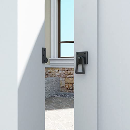 Jubest Self Locking Gate Latch, Heavy Duty Double Side Gate Latches Black Gate Latches For Outdoor Fence, Wooden Gates, Pool Gate, Backyard, Garden #TOP6