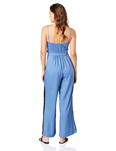 Vestido Casual Macacão, Mercatto, Feminino, Azul Medio, M