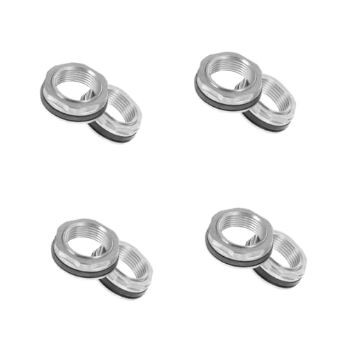 Unomor 4sets Essential Water Tank Connectors Bulkhead Adapter Water Hose Fittings for Rvs Rain Barrels Aquariums 2pcs*4