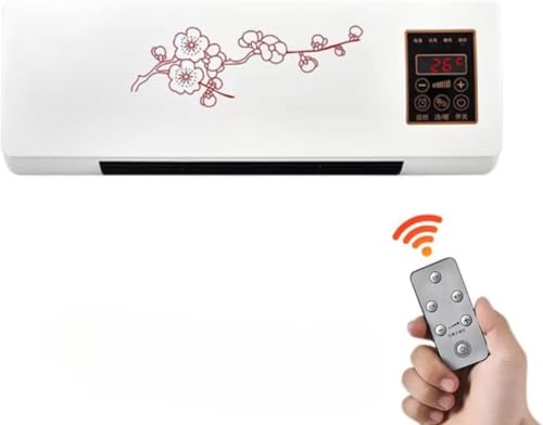 Ghbunuz 暖房・冷房機能付き壁掛けミニエアコン 熱中症予防「 家庭用ポータブルエアコン 」スポットクーラー、リモコン付き、低騒音 | 16〜40度に調節可能 | 除湿機能 | 6時間タイマー | リビングルーム/寝室/オフィスに最適 (B)