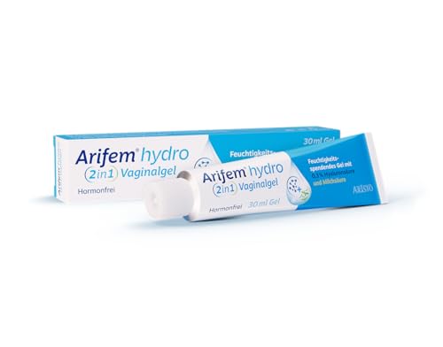 Arifem hydro 2in1 Vaginalgel mit Hyaluronsäure & Milchsäure hormonfrei pH-regulierend für innere & äußere Anwendung Sanftes Vaginalgel bei Scheidentrockenheit 30 ml