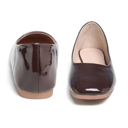 Image of Dear Time Women's Casual Foldable Ballet Flats Square Toe Ballerina Flats Shoes Comfortable