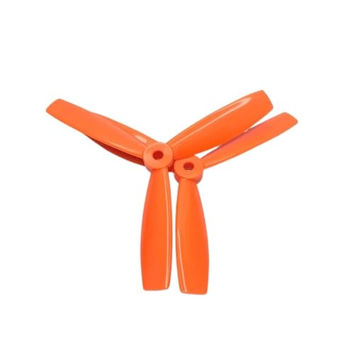 Hélices 5045 orange tri-pales pour réparer drone FPV après crash