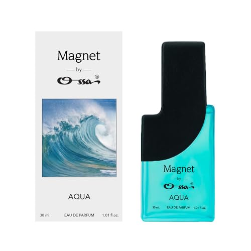 Image of Ossa Magnet Aqua Perfume for Men & Women, 30ML With Bergamot, Patchouli, Cedarwood, Sandalwood, Musk | Premium Long Lasting Fragrance | Oceanic Scent for Daytime Events and Adventures
