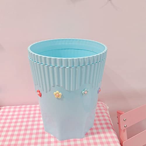 Caneca de basura de plástico sin tapa con anillo de presión miniatura 5