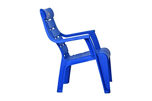 Image of Prima Baby Plastic Chair 125 Modern and Comfortable with Backrest for Study | Play | Desk | Kids with Arms for Home /School /Dining for 2 to 6 Years Age, Blue
