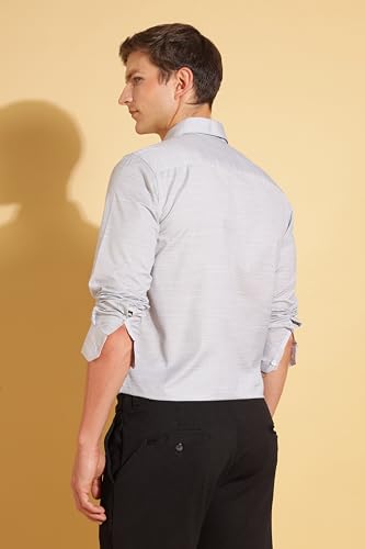 Image of Fyltr Men's Regular Fit Shirt - Full Sleeve | Functional Pocket | Button Down Collar | Formal Shirts for Men