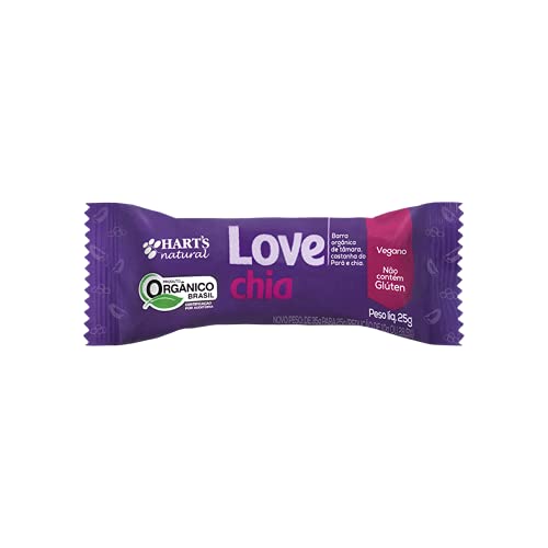 Harts Natural Display De Barra De Fruta Orgânica Love Chia 25g