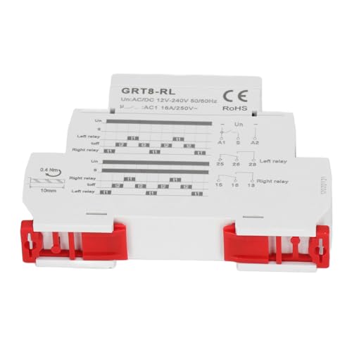 Minuterie avec bouton rouge et LED Oumefar pour relais temporisé AC DC 12V 240V