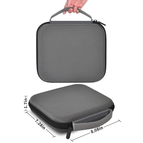 Image of GWCASE Hard Carrying Case for Glocusent for Vekkia LED Neck Reading Lights | Shock-Resistant EVA Shell, Mesh Pocket for Cable, Keep Small Gear Neat for Bedtime Reading, Crochet, Travel, Grey, Box Only