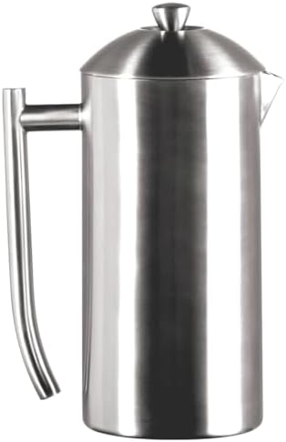 Frieling Double-Walled Stainless Steel French Press Coffee Maker - Brushed 36 oz (1 Liter) Insulated Coffee Press