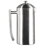 Frieling Double-Walled Stainless Steel French Press Coffee Maker - Brushed 36 oz (1 Liter) Insulated Coffee Press