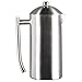 Frieling USA Double Wall Stainless Steel French Press Coffee Maker with Zero Sediment Dual Screen, Brushed, 36-Ounce