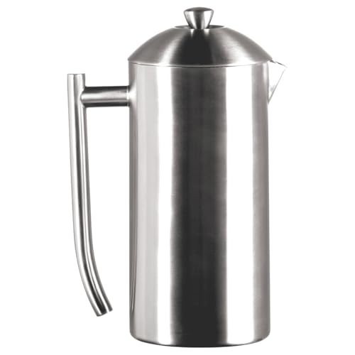 Frieling Double-Walled Stainless Steel French Press Coffee Maker - Brushed 36 oz (1 Liter) Insulated Coffee Press