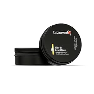BAHAWAT Beard Balm Oud & Sandalwood – Styles, Strengthens & Softens Beards – Natural Beard Conditioner- ZERO GRIT Balm – reduces beard itch, 2 ounce