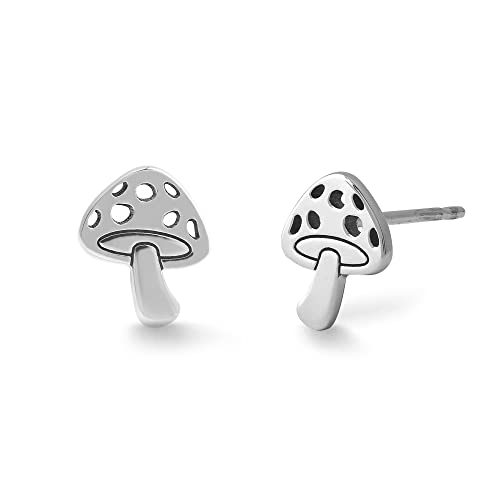 Boma Jewelry Sterling Silver Mushroom Stud Earrings