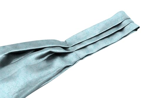 Image of BLACKSMITH Jacquard Microfiber Neckwear Ascot and Matching Pocket Square Set for Men