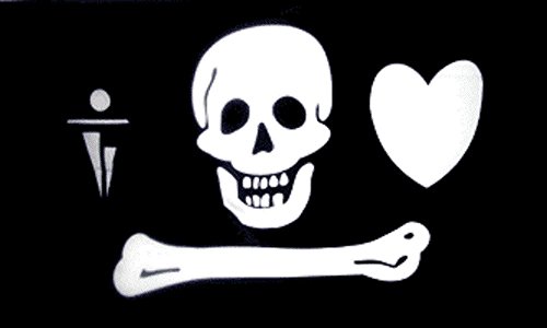 1000 Flags Pirate Stede Bonnet The Barbados Pirate Flag - 5'x3'