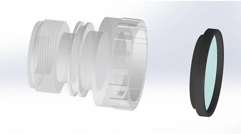 PVS14 PVS31 objective lens PC plastic sacrificial window protection cover night vision tube monocular protector, Black