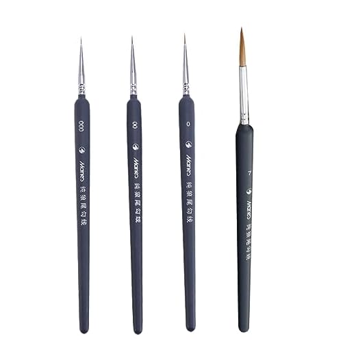 VILLCASE 4 Piezas Modelo De Pinceles Pintura Acrilica Pinceles para Uñas Pincel Sumi Pincel para Detalles Acrílicos Cepillos Profesionales En Miniatura De Madera Puntiagudo Transatlántico