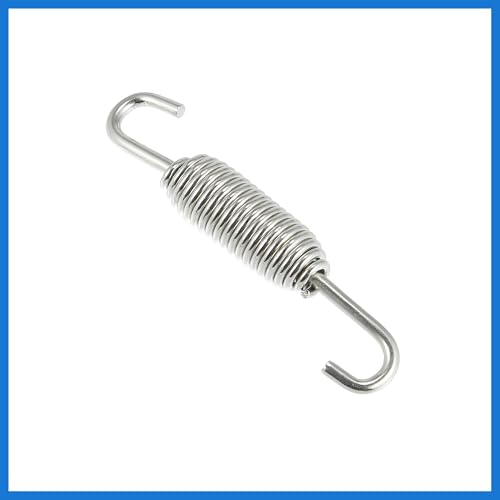 Image of 1 Set 31mm 1.22 inch Motorcycle Exhaust Pipe Spring with U Shape Hooks Stainless Steel Silver Tone Auto Accessories