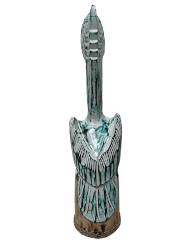 Estatua de Pelícano Tall de Madera Tallada a Mano miniatura 3