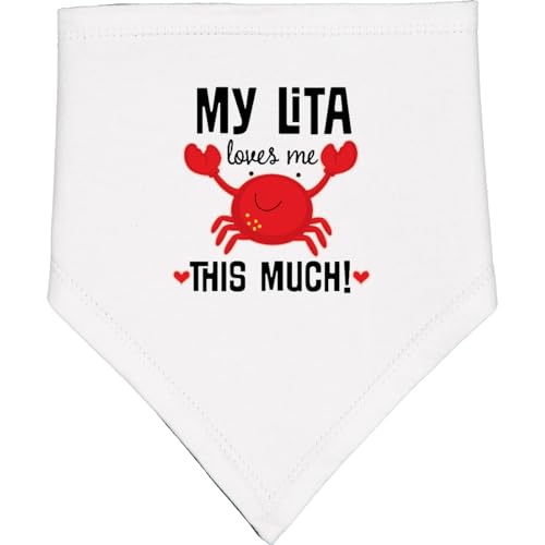 inktastic My Lita Loves Me Grandkids Crab Baby Bandana Bib