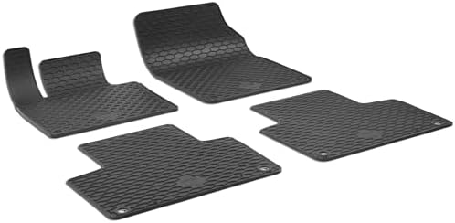 WALSER DirtGuard Gummi Fussmatten Auto für Volvo XC90 II 09/2014-Heute, 100% passgenaue Auto Fußmatten, robuste Universal Fußmatte Auto, Gummimatten Auto