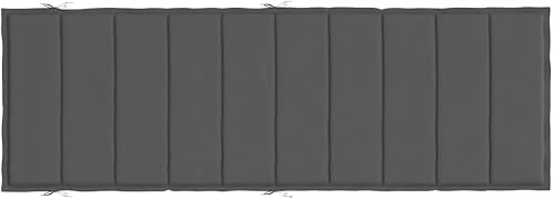 Vista 5 de Cojín para tumbona antracita de 73.2 x 22.8 x 1.2 pulgadas, cojines de tela Oxford para Sillas de Comedor para sillas de patio al aire libre