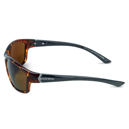 Image of BNUS Polarized Corning Glass Lens Sunglasses for Men Fishing & Driving | Durable scratch-resistant lenses, matte no-paint frame, wrap-around, great for running, cycling & all-day wear