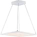 Maxim 57838WTBZ Wafer JA8 Compliant Acrylic Square LED Pendant Ceiling Light, 1-Light 36 Watt, 15"L x 15"W, Bronze