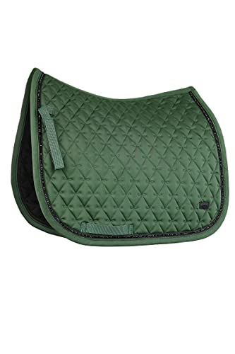 Horze Noir Dressuurzadeldek met glanzende parels, Groen,