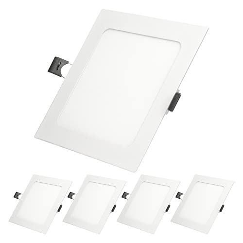 ECD Germany 5 x 9W LED Panello Quadrato 145x145mm