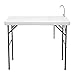 Best Choice Products Portable Cutting Cleaning Table for Fish, Game Hunting w/ Sink, Faucet - Gray