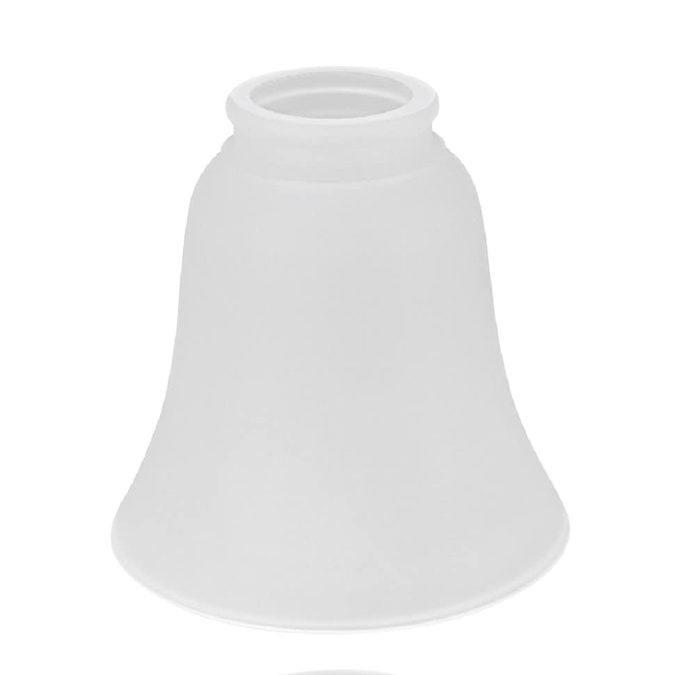 Image of Aspen Creative 23046-4A Transitional Style Bell Shaped Frosted Shade, 2-1 /8 inch Fitter Size, 4-3 /4 inch Height x 4-3 /4 inch Diameter, 4 Pack REPLACEMENT GLASS
