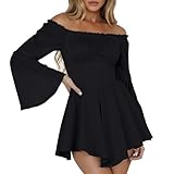 Abbinamento: questo grazioso abito pagliaccetto con scollo unico può essere indossato come una scollatura quadrata bassa, può anche essere regolato come pagliaccetto senza spalline, entrambe le opzioni possono creare uno stile chic e sexy.
