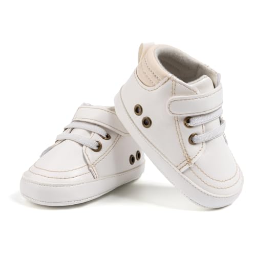 CENCIRILY Baby Boys Girls High Top Sneakers Soft Soles Anti Skid Infant Ankle Shoes Toddler Prewalker First Walking Crib Shoes