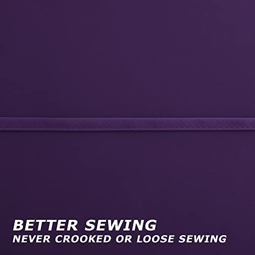 Image of Dark Purple Curtains 84 Inch Length for Living Room 2 Panels Set Grommet Window Drapes Rich Royal Deep Purple Blackout Luxe Elegant Curtains for Bedroom Girls ,52 x 84 Inches Long Eggplant Plum