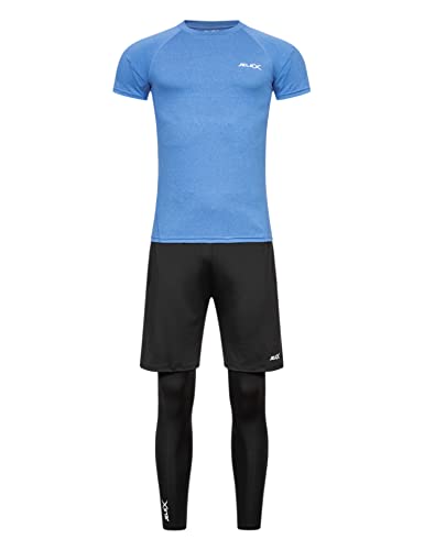 JELEX Sportinator Herren 3-teiliges Fitness-Set bestehend aus Shirt,...