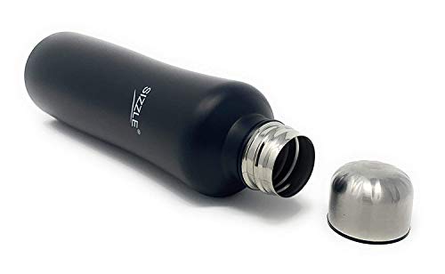 Image of Sizzle Lifestyle Stainless Steel Fridge Water Bottle (750 ml x 1pc, Matt Black)