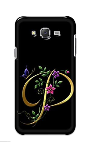 Image of Printed Hard Back Cover Case for Samsung Galaxy J7 2015 | Samsung J7 NXT Back Cover (Alphabet P) -1803