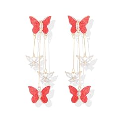 A3:Red Butterfly Earrings