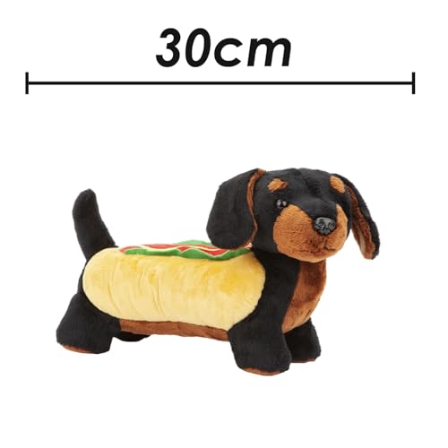 VFM - Wursthund Hotdog Plüschtier Lustiges Doggy Plüsch Kuschelig Flauschig Stofftier Plüschtier Niedlich Gefüllte Plushie, Geschenke für Geburtstag, Valentinstag Weihnachten - 30cm Mehrfarbig