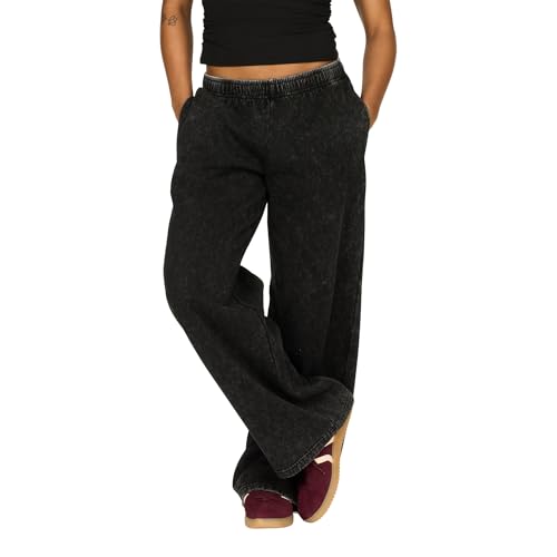 Forever 21 Women's Wide Leg Jogger, Black, Medium