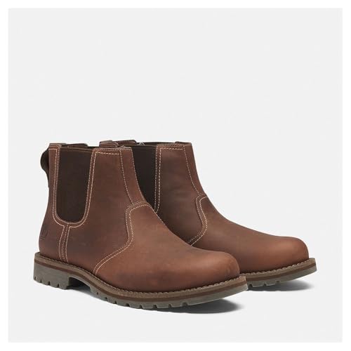 Timberland Timberland Mens Larchmont II Leather Textile Brownie Boots 9 US