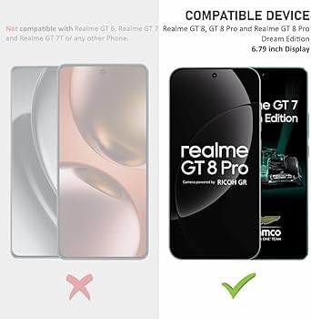 Image of Tempered Glass Screen Protector for Realme GT8 /GT8 Pro 5G - Edge-to-Edge Coverage