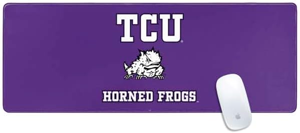 Skinit Small Gaming Mouse Pad - Officially Licensed Horned Frogs Fort Worth Design with Stitched Edges, Waterproof, Non-Slip Rubber Base, Desk Mat for Keyboard & Mouse, 12.6" x 11" inches